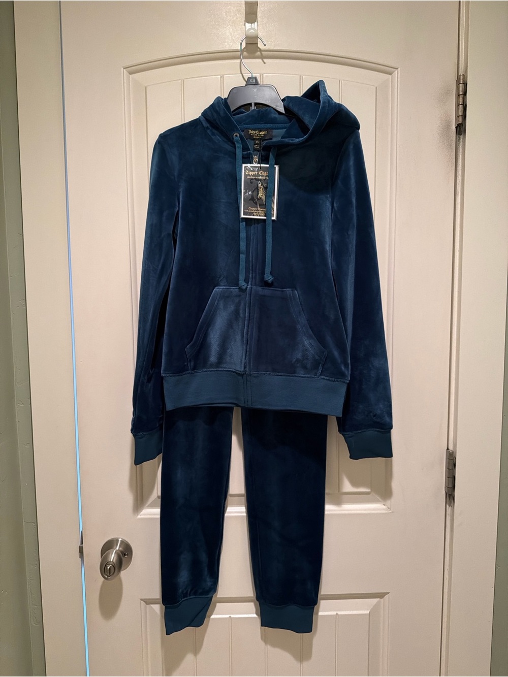 Juicy Couture Blue/Green Velour Jogger Set